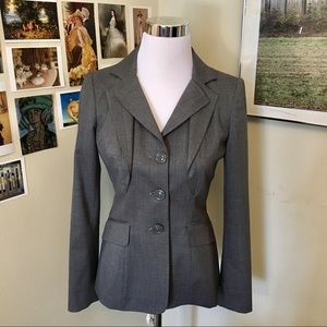 MOSCHINO cheap & chic label unique gray fitted wool blazer SZ 6